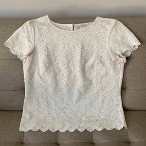 Loft White Dressy Blouse